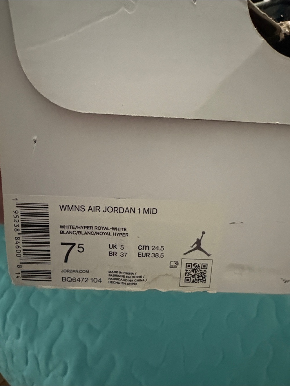 Nike Air Jordan 1 Women’s - White/Hyper Royal